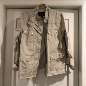JCrew tan wax jacket